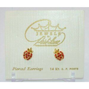 Jewel By ParkLane 14kt Gold FIlled Red Rhinestone